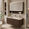 Avera Terra Signature Sintered Stone Basin Bathroom Vanity Set - Walnut